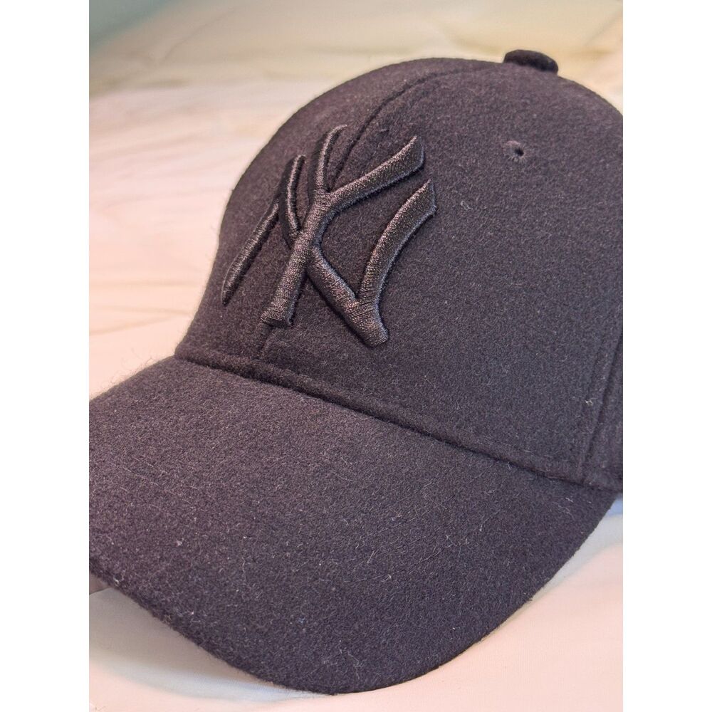 Black New York Yankees cap embroider logo soft wool